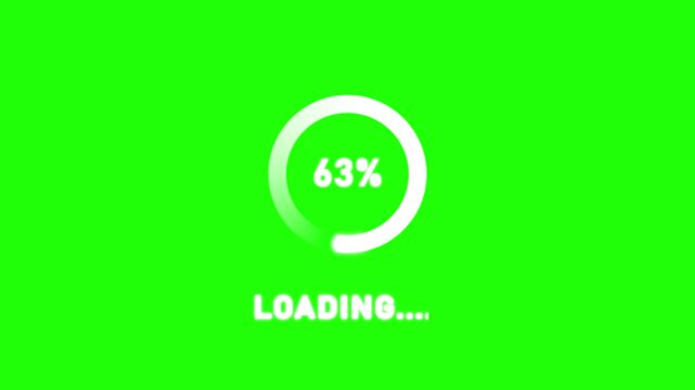 100% Loading Progress Indicator with Circular Percentage Bar, Minimal Black and White Animation Concept , Application, Software Interface, Technology and Digital Processing System animation .