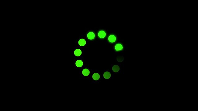 Circle Loading Progress Indicator with Circular Percentage Bar, Minimal Black and White Animation Concept for Website, Application, Software Interface, Technology and Digital Processing System .