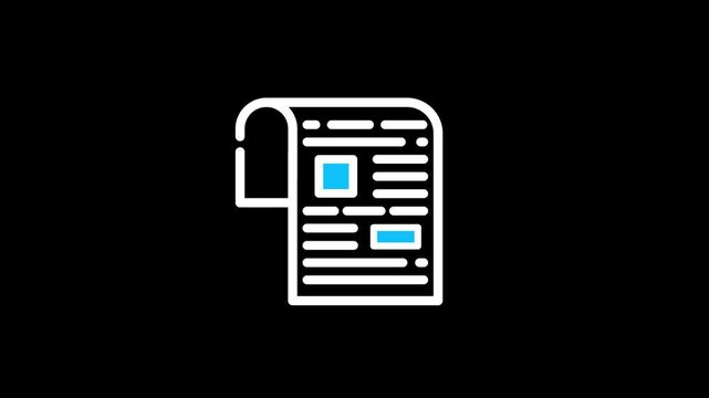 Abstract document icon with checklist, lines, boxes representing forms, records, paperwork, notes, reports, administration, office tasks, and digital file organization concepts and workflow .