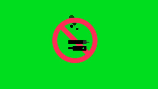A digital graphic indicating a clear prohibition against smoking and vaping