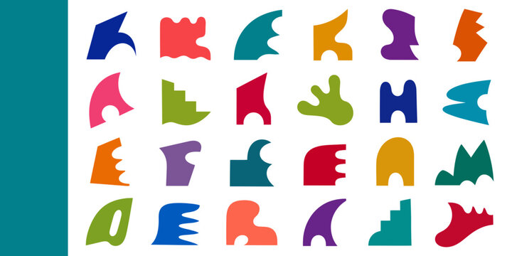 Colorful Abstract Organic Shapes Pattern