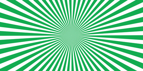 Fototapeta premium Green and white radiating lines pattern with a central burst effect