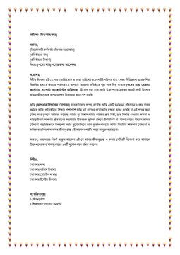 Elegant Formal Letter Template with Decorative Border, Clean Professional Document Design