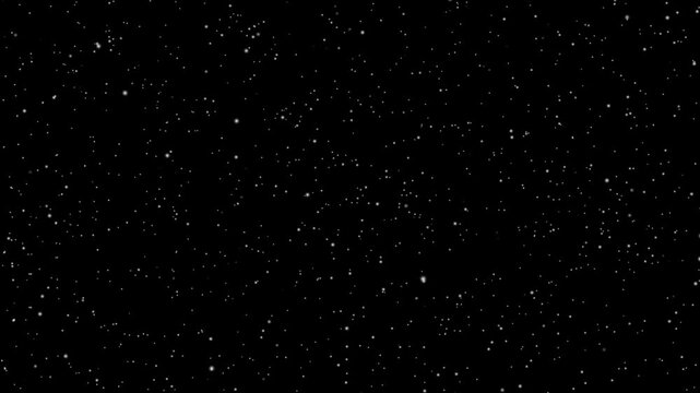 Real snow snowing on black background in cold winter season, White snow overlay layer on black background, Snow, snowflakes. Rendered animation of snowing. Snow flakes falling in slow motion.