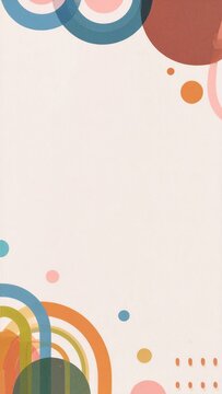 a painting of circles and circles on a white background