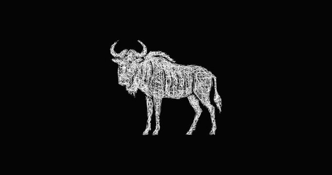 Sketch gnu icon animation - smooth progressive reveal