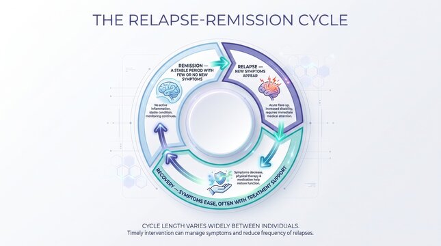 The multiple sclerosis relapse-remission cycle
