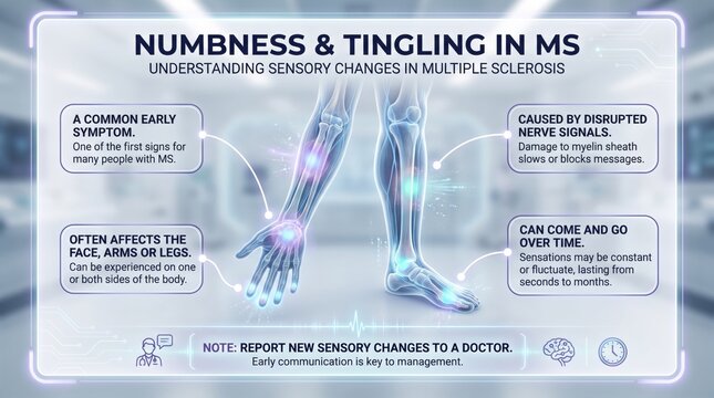 Numbness and tingling in multiple sclerosis