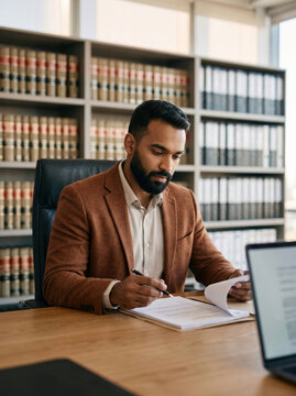Lawyer Working in the Office