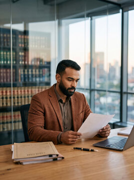 Lawyer Working in the Office