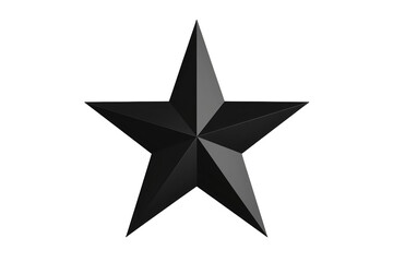 Fototapeta premium Large black faceted five point star