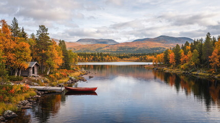 Fototapeta premium autumn in the mountains