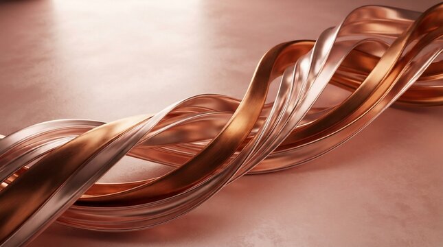 Abstract metallic twisted wire flowing texture background
