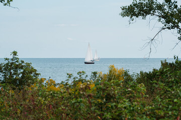 Sailboats on Lake Horizon Scenic Landscape © Stephen