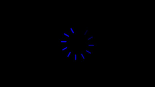 Animated of circle loading icon .Wheel loading concept icon Animated spinning load icon with alpha layer transparent background. Loading circle icon animation on 4k video