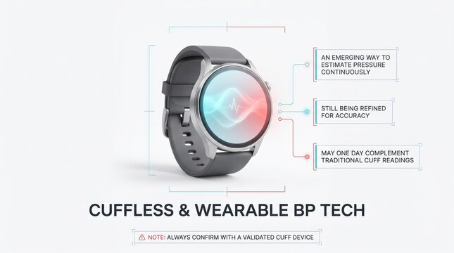 Cuffless and wearable blood pressure technology