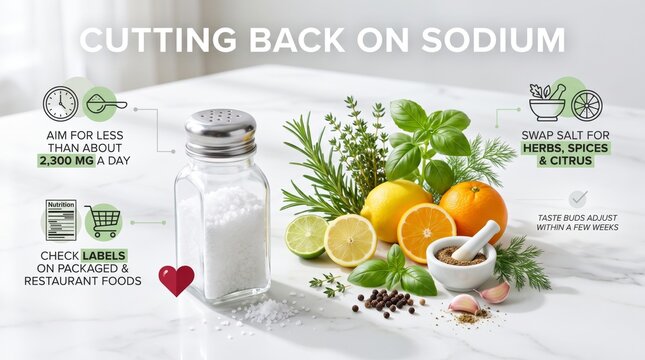 Cutting back on sodium for blood pressure
