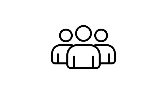 Group of three people icon for team members or crowd representation.