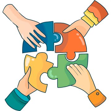 Creative Teamwork Puzzle Concept