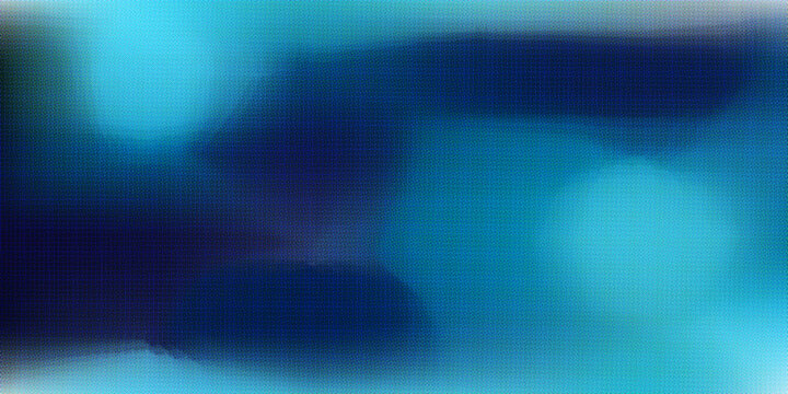 Abstract blue and cyan halftone background with digital glitch effect, dot pattern, and horizontal lines