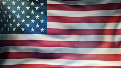 Fototapeta premium Beautiful waving USA flag background. Patriotic American background