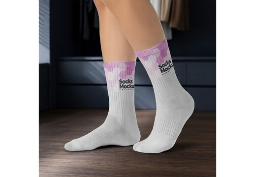 Socks Mockup Template for Corporate Identity and Advertising