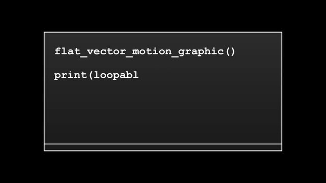 Animated Computer Terminal Typing Code Command Line UI