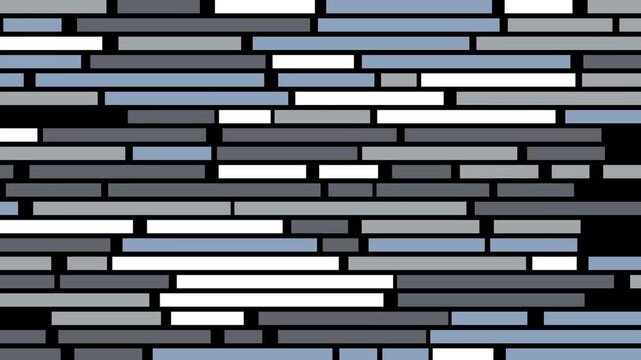 Abstract motion graphics footage of minimalist blue and gray rectangular bars background loop.