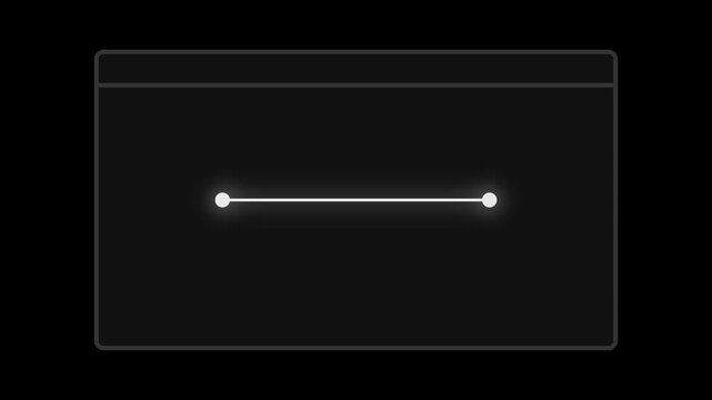 Glowing Expanding Line UI Progress Bar on Dark Background