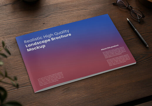 Landscape Brochure Mockup for Creative Brand Design and Launch