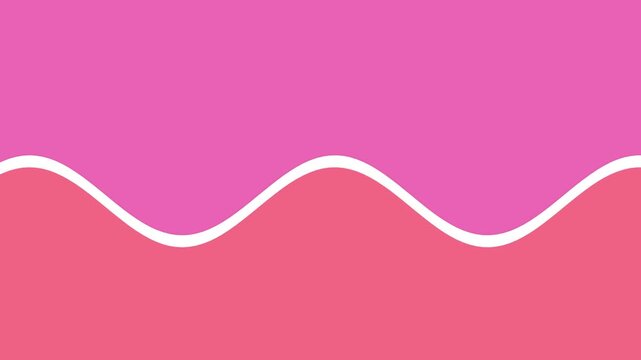 Abstract pink background with white wavy divider line