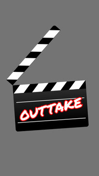 Clapperboard Outtake Overlay Vertical