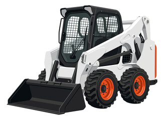 Naklejka premium Skid steer loader construction vehicle