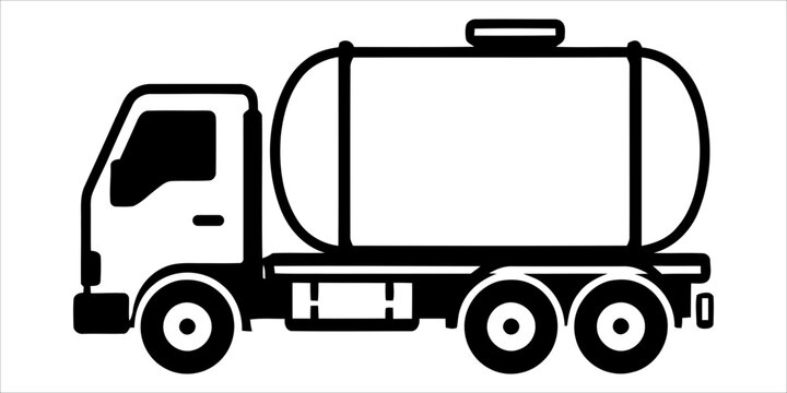 Tanker truck silhouette icon graphic resource vector illustration with silhouette