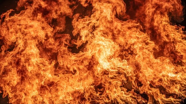 Abstract Flaming Fire Background Texture Close Up