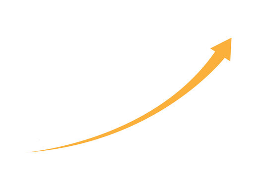 orange curve arrow icon on transparent background. flat style. arrow icon for your web site design, logo, app, UI. arrow indicated the direction symbol. red curved arrow sign