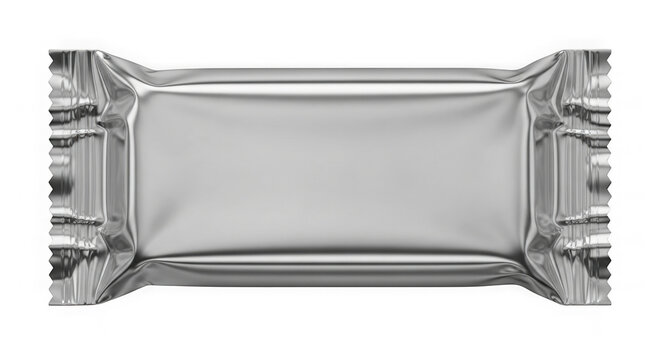 Empty silver gift box with decorative frame border. Luxury present packaging template for holidays and celebrations.