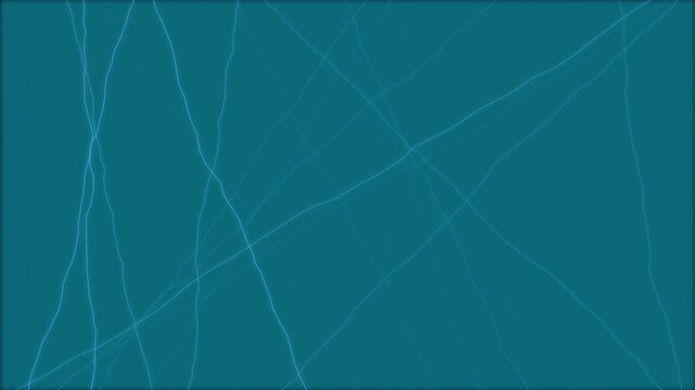 Abstract Glowing Cyan Laser Lines Motion Background Loop, Dynamic Criss-Cross Neural Network Energy Stream for Tech, Medical & VJ Visuals