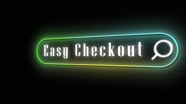 Easy Checkout Glow Line Search Bar Animation