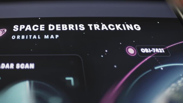 Interactive Space debris orbital map follows OBJ-7241