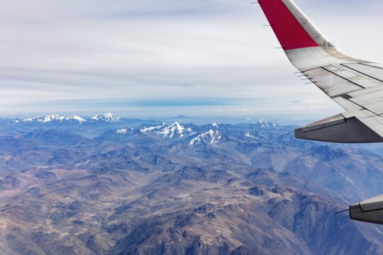 Flight from Lima to Cusco, Andes, Peru