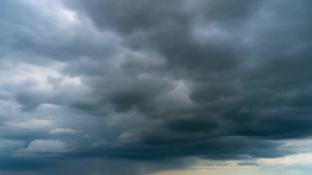 Storm Clouds Moving Across The Sky SlowMotion. High resolution.