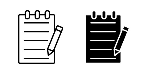Notepad icon lineart symbol pack © Win