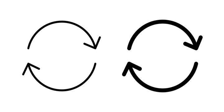 Repeat icon lineart symbol pack