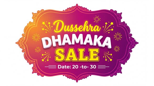 Festive offers, dussehra dhamaka sale, shooping deal concept for Indian festival Dussehra Navratri, Diwali, Dandiya and durga puja.