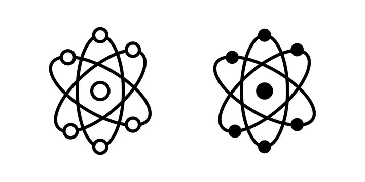 Atom icon lineart symbol pack