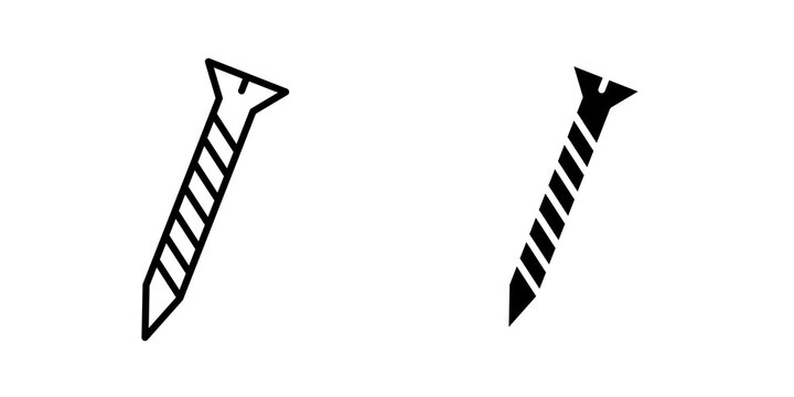 Screw icon lineart symbol pack