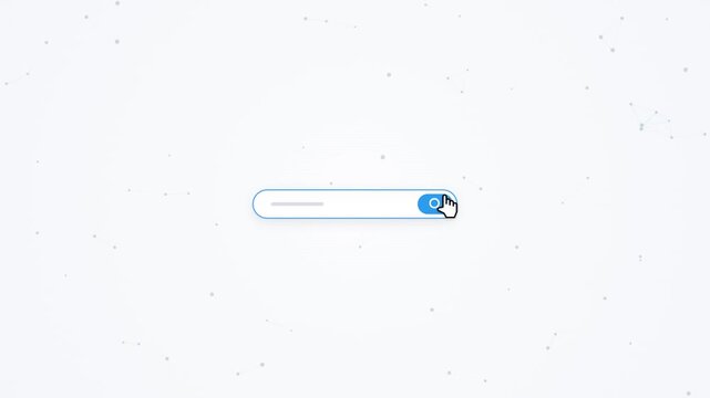 Online Search Engine Bar Web Browsing Technology Interface With Connected Network Video Animation