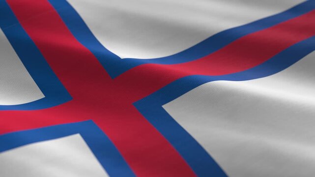 Faroe islands - waving flag loop