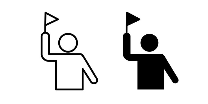 Tour guide icon minimal artwork set